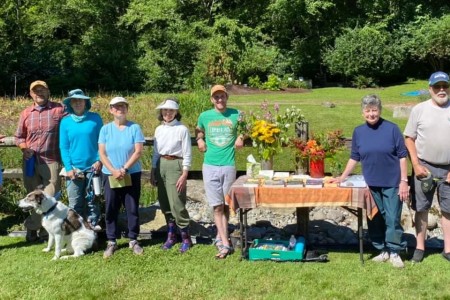 Volunteers at native plant garden