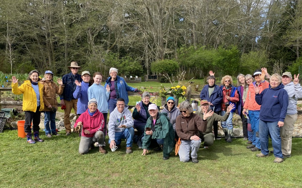 Native Plant Garden volunteers at a spring 2024 work party