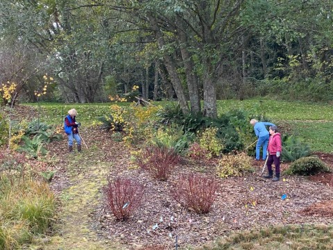 A group of gardeners working.